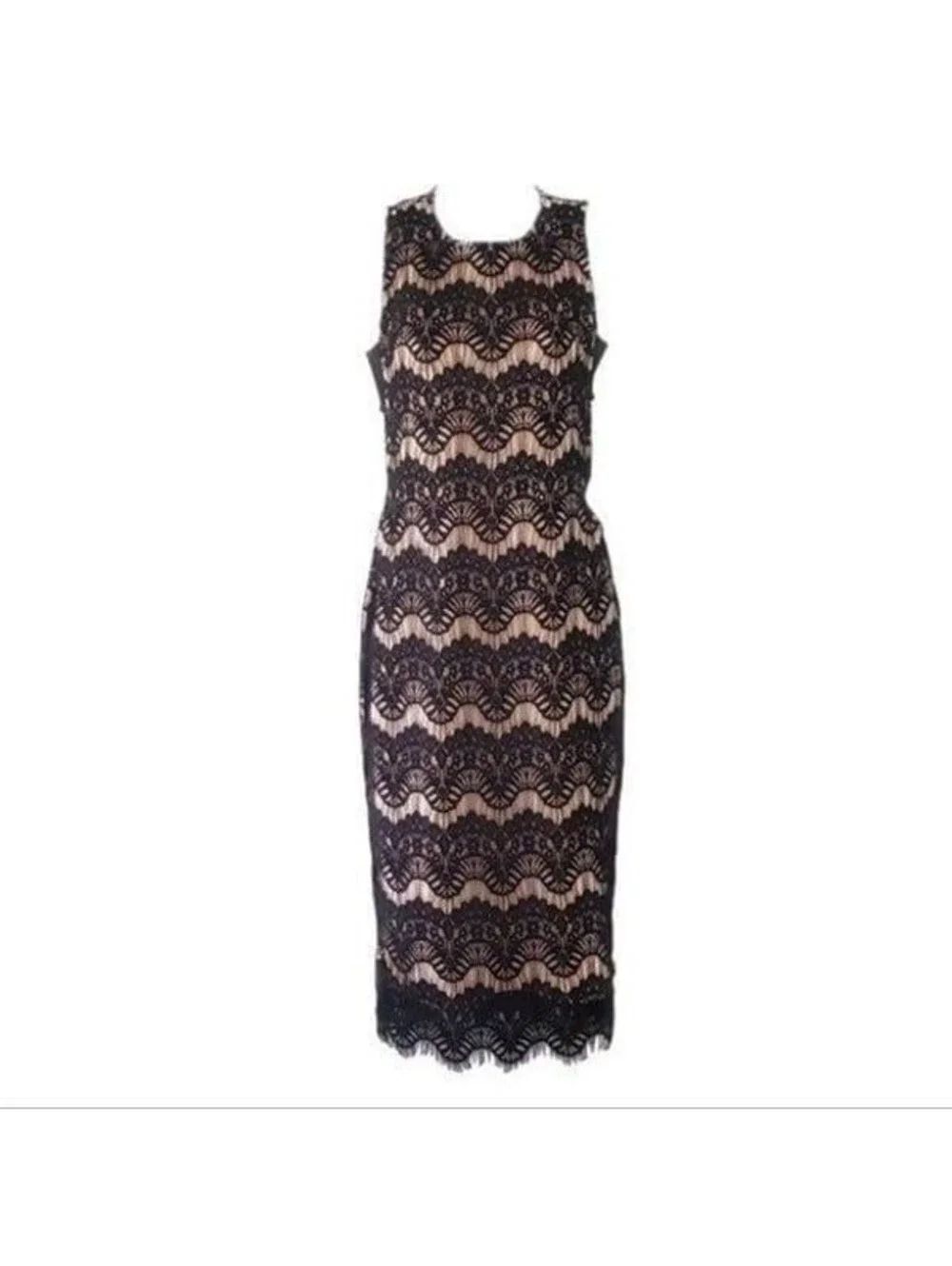 New! Gianni Bini Black Lace Midi Dress